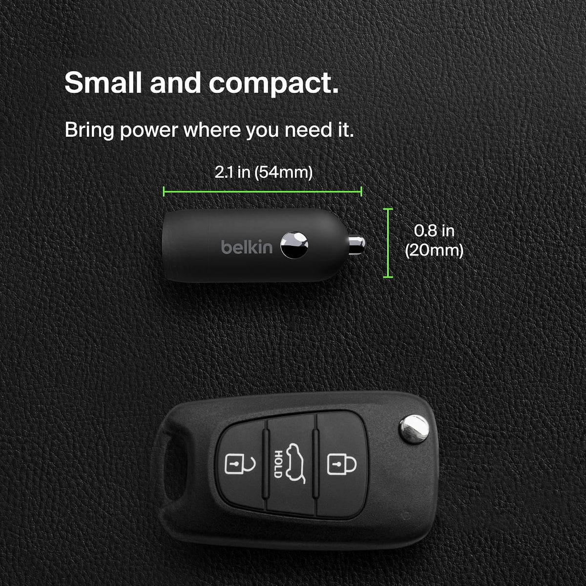 Belkin BoostCharge 30W USB-C Car Charger with USB-C Cable