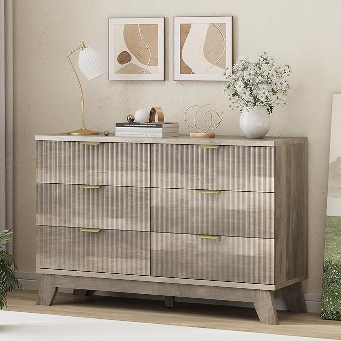Xixini Fluted Dresser for Bedroom