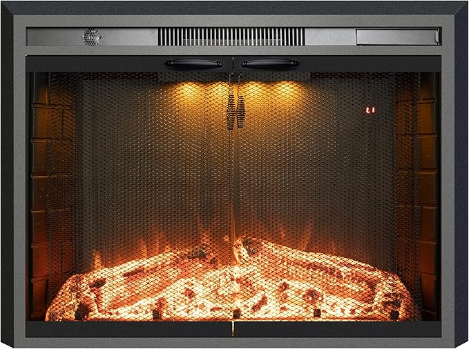 36 Inches Electric Fireplace Insert, 750W/1500W Fireplace Heater