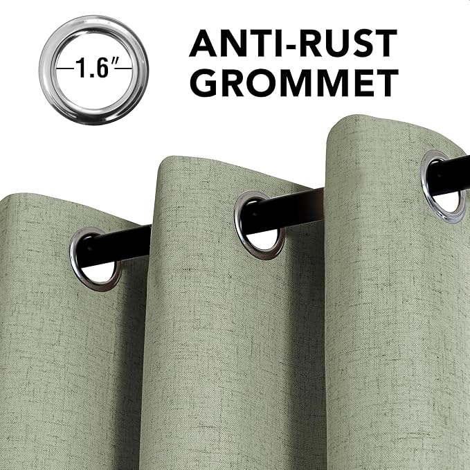 H.VERSAILTEX Linen Curtains 100% Blackout Curtains