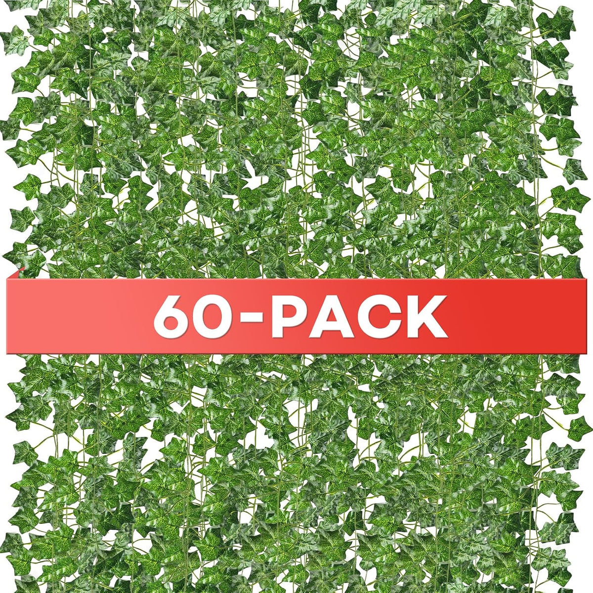 60Pcs 420ft Fake Ivy Vines, Hanging Greenery Fake Vines for Bedroom