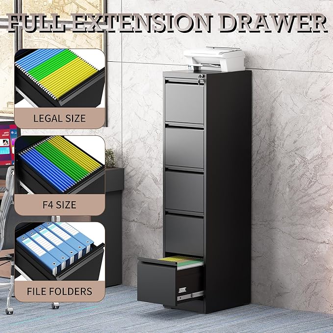 5 Drawer Vertical File Cabinet