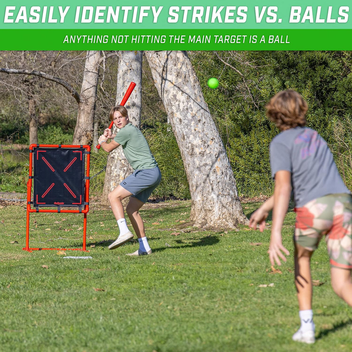 GoSports Baseball Strike Zone Target for Plastic Balls - Compatible with Blit...