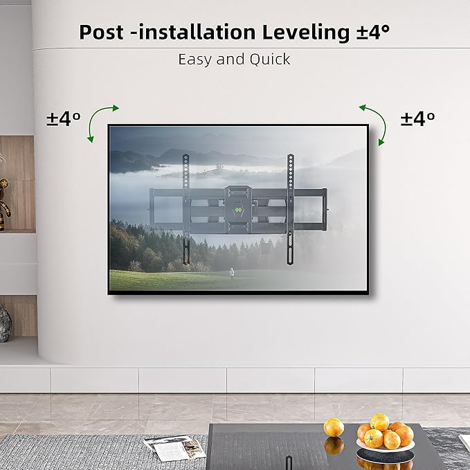 Full Motion TV Wall Mount for Most 37"-84" Flat Screen TV, Swivel o...
